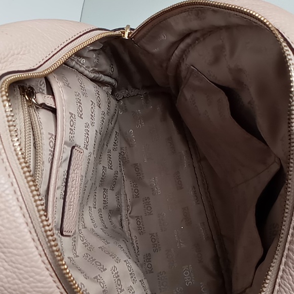 Michael Kors Pebble Leather Backpack - Blush Beige- Medium - Picture 5 of 14